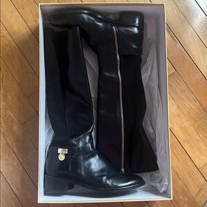 W’s MICHAEL Michael Kors Black Hamilton Stretch Boot, size 9